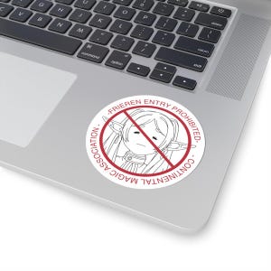 Funny Frieren Mimic Anime Fantasy-themed Kiss-Cut Stickers, Unique Laptop Decal, Quirky Watercolor Art, Anime Merch, Perfect for Gifts