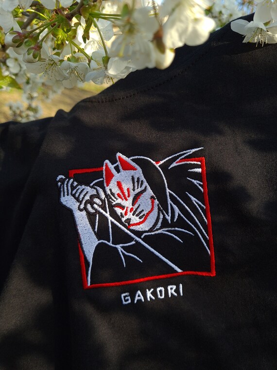 Sudadera bordada, Guerrero Japonés, Unisex, Ropa de calle japonesa