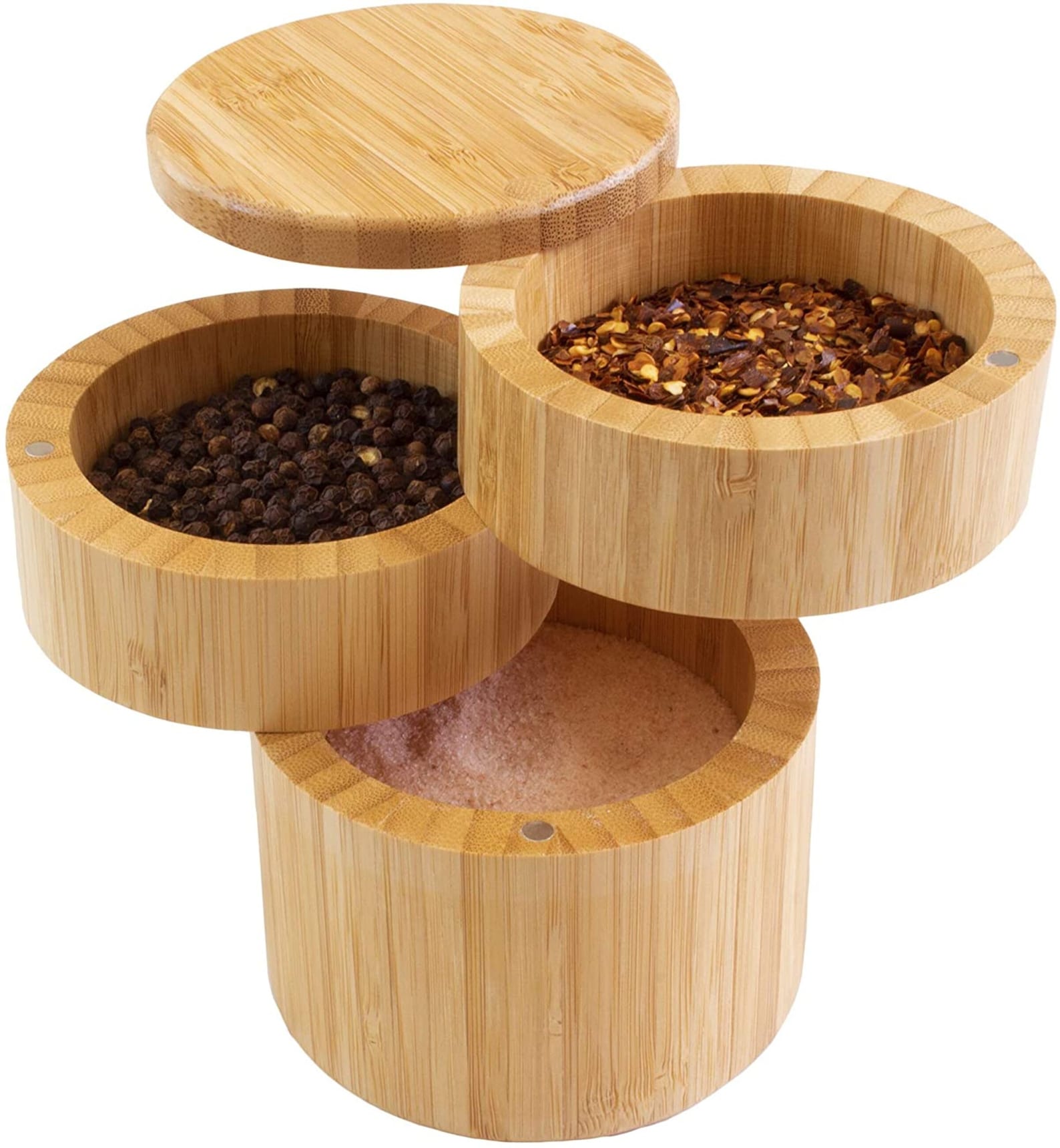 Bamboo Salt Cellar Bamboo Storage Box Salt Box with Etsy