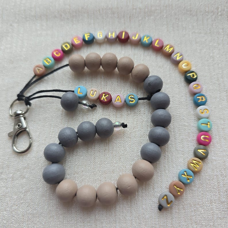 Rechenkette + ABC Kette mit Namen, Schultüte füllung, personalisiertes Geschenk für Schulkind bild 19