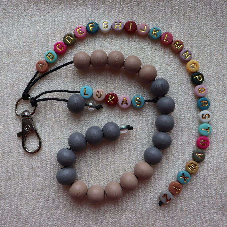 Rechenkette + ABC Kette mit Namen, Schultüte füllung, personalisiertes Geschenk für Schulkind bild 8
