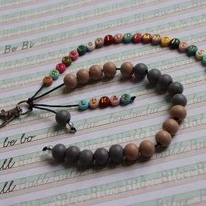 Rechenkette + ABC Kette mit Namen, Schultüte füllung, personalisiertes Geschenk für Schulkind bild 12
