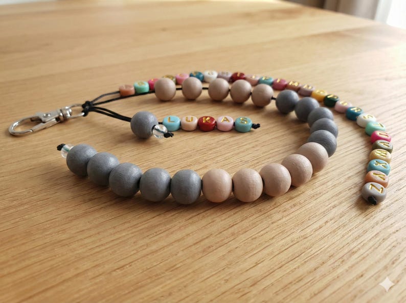 Rechenkette + ABC Kette mit Namen, Schultüte füllung, personalisiertes Geschenk für Schulkind bild 3