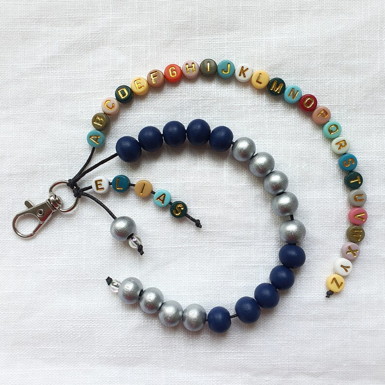 Rechenkette + ABC Kette mit Namen, Schultüte füllung, personalisiertes Geschenk für Schulkind bild 2