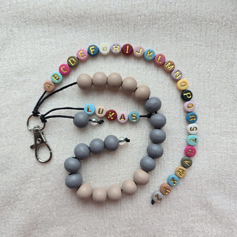 Rechenkette + ABC Kette mit Namen, Schultüte füllung, personalisiertes Geschenk für Schulkind bild 7