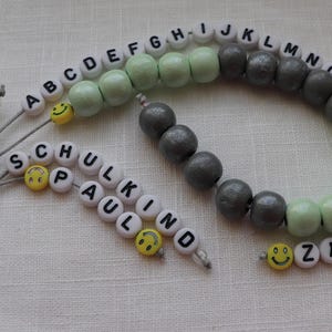 Rechenkette + ABC Kette mit Namen, Schultüte füllung, personalisiertes Geschenk für Schulkind bild 6