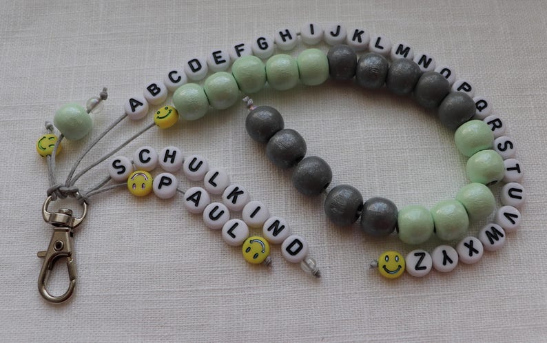 Rechenkette + ABC Kette mit Namen, Schultüte füllung, personalisiertes Geschenk für Schulkind bild 6