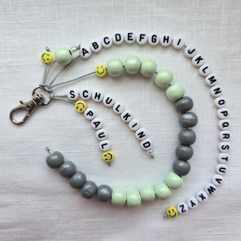Rechenkette + ABC Kette mit Namen, Schultüte füllung, personalisiertes Geschenk für Schulkind bild 4