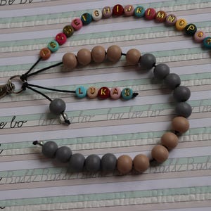 Rechenkette + ABC Kette mit Namen, Schultüte füllung, personalisiertes Geschenk für Schulkind bild 14