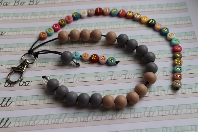 Rechenkette + ABC Kette mit Namen, Schultüte füllung, personalisiertes Geschenk für Schulkind bild 17