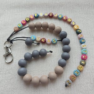 Rechenkette + ABC Kette mit Namen, Schultüte füllung, personalisiertes Geschenk für Schulkind bild 1