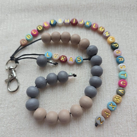 Rechenkette + ABC Kette mit Namen, Schultüte füllung, personalisiertes Geschenk für Schulkind