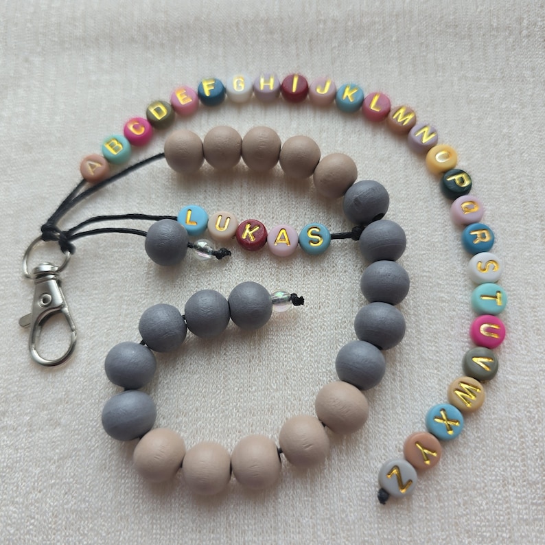 Rechenkette + ABC Kette mit Namen, Schultüte füllung, personalisiertes Geschenk für Schulkind bild 1