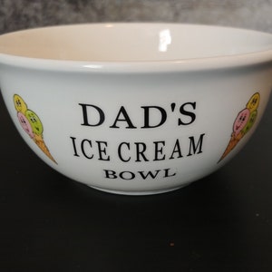 Grandpa's Ice Cream Bowl, Personalized Custom Cute Gift for Grandparents,  Silly Gift for Men From Granddaughter Grandson, Icecream Dessert 