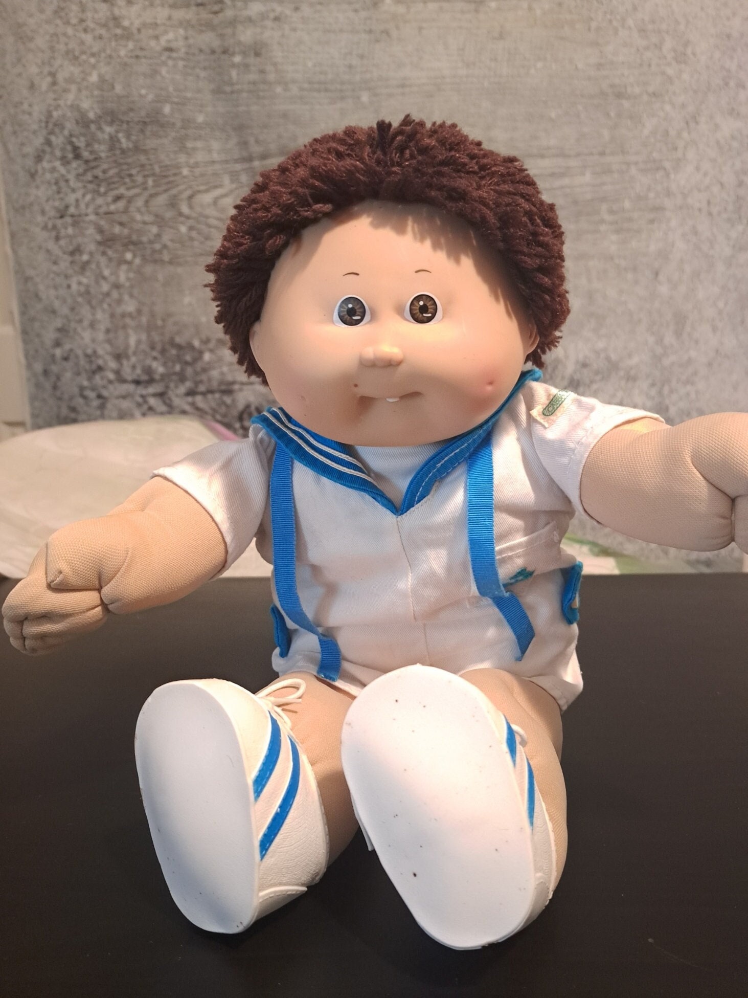 Vintage Cabbage Patch Kids Boy Doll Xavier 1985 Brown Hair Brown Eyes