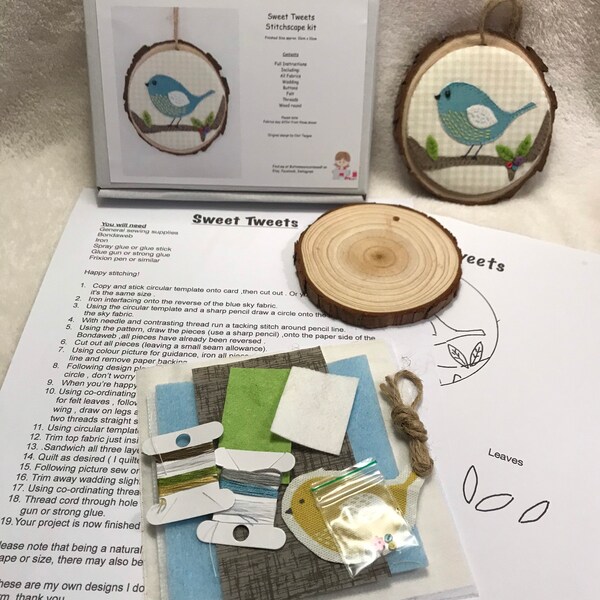 Sweet Tweets stitchscape kit