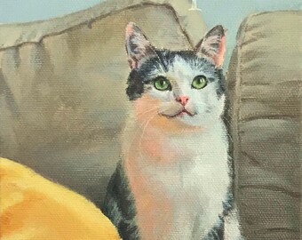 Custom Pet Portrait Painting, 5x7 inch, Acrylic on Canvas Board, Hand Painted, Animal Paintings,  Ideal Gift for animal lovers