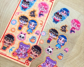 Ranma Anime Matte Vinyl Sticker Sheet: Waterproof and Long Lasting