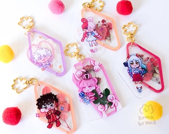 Pirates Dried Flower Charms: Real Hydrangea, Rose, and Carnation Flowers