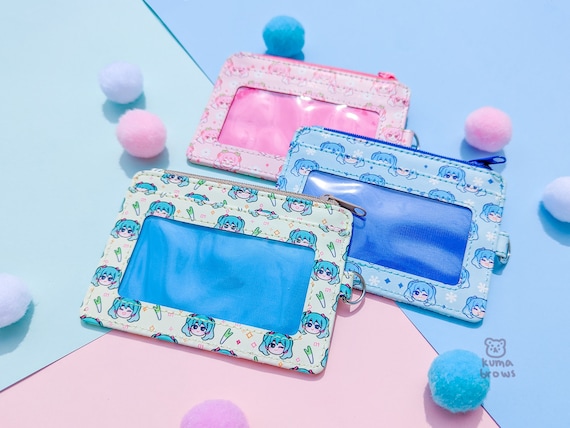 Hatsune Miku Slim Card Wallet: Id Pocket and Lanyard Loop