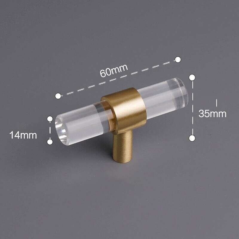 Klare Acryl Messinggriffe Lucite Küchenknöpfe T Barknopf | Etsy