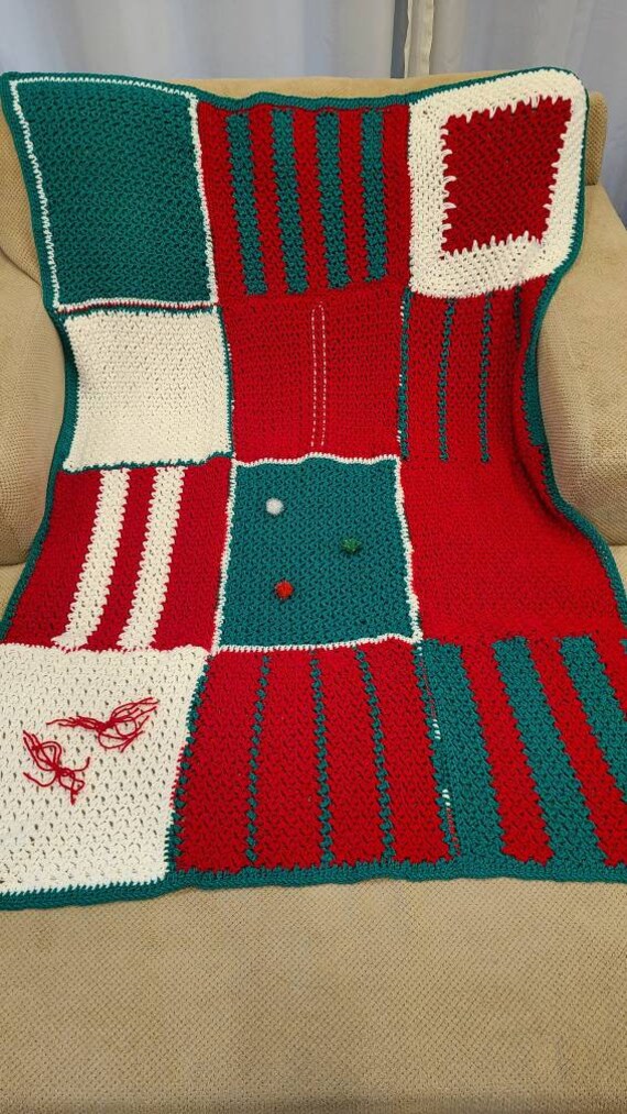 Handmade Christmas Throw Blanket Etsy