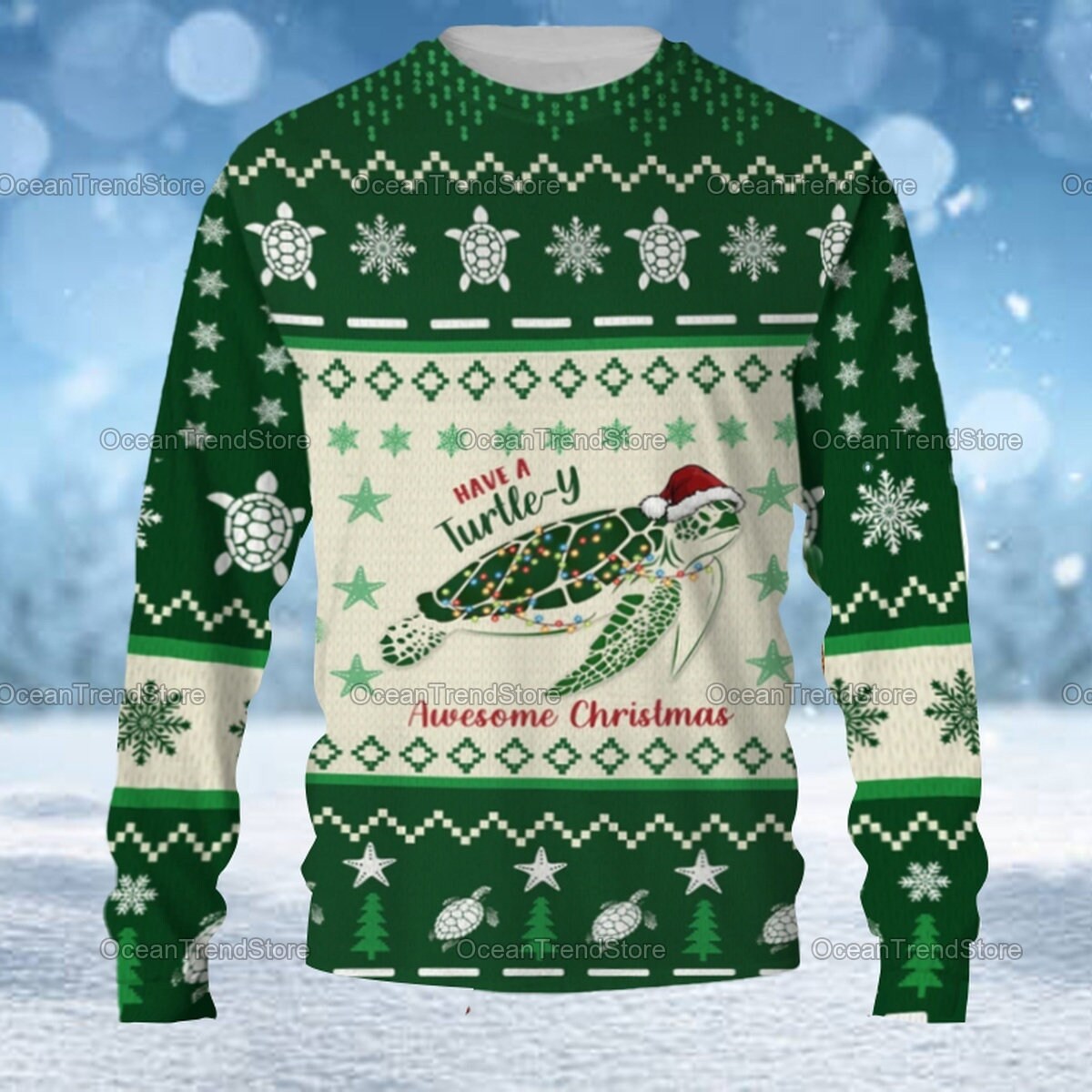 Christmas Ugly Sweater Turtle Ugly 
