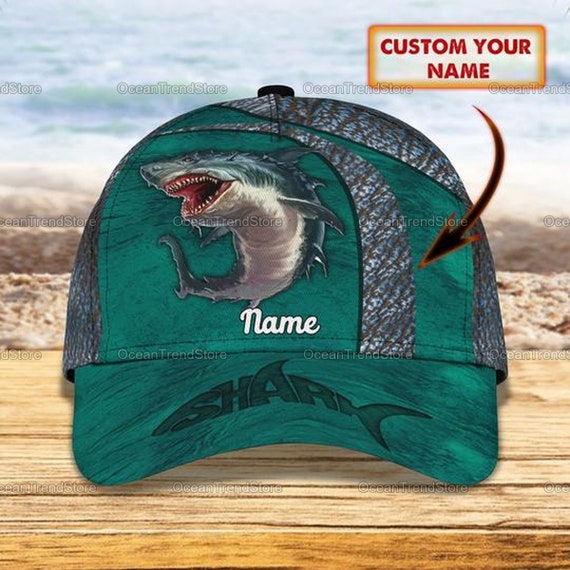 Shark Classic Cap, Cute Shark Snapback, Shark Men Cap, Custom Cap, Fish Classic Cap, Funny Cap, Gift for Friends, Gift for Him ZPT132108A38