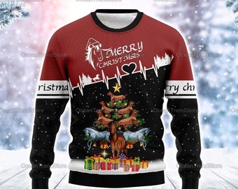 Christmas Ugly Sweater Horse Christmas 