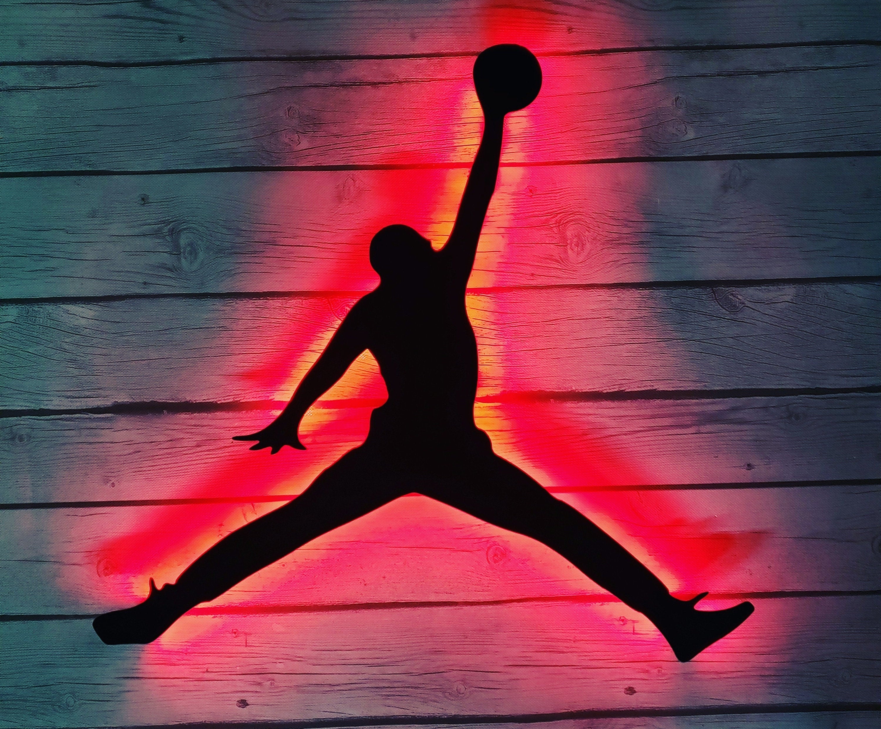 Air Jordan Jumpman Metal/Birthday Party Wall Sign/LED Air Jordan Jump…