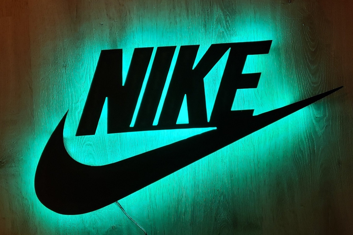LED Lit Nike Metal Sign/Nike Sign with Lights/Bedroom/Dorm image 3