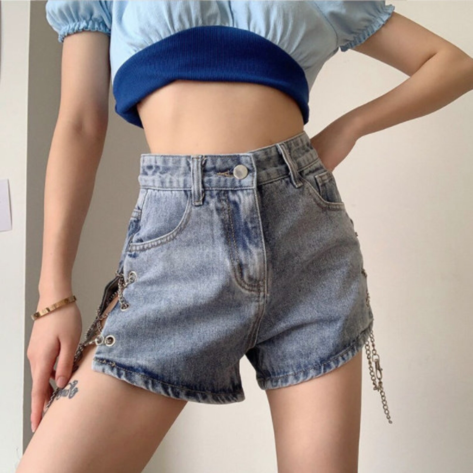 Y2K Denim Skirt Blue Denim Skirt Kawaii High Waist Mini Skirt Etsy