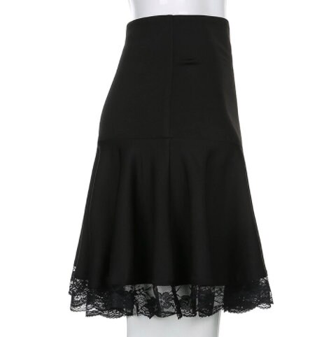Black&white Pleated Skirt Y2K Skirt Black Skirt White | Etsy