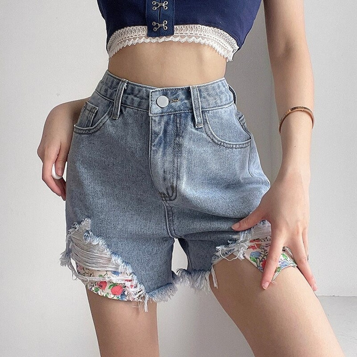 Y2K Denim Skirt Blue Denim Skirt Kawaii High Waist Mini Skirt | Etsy