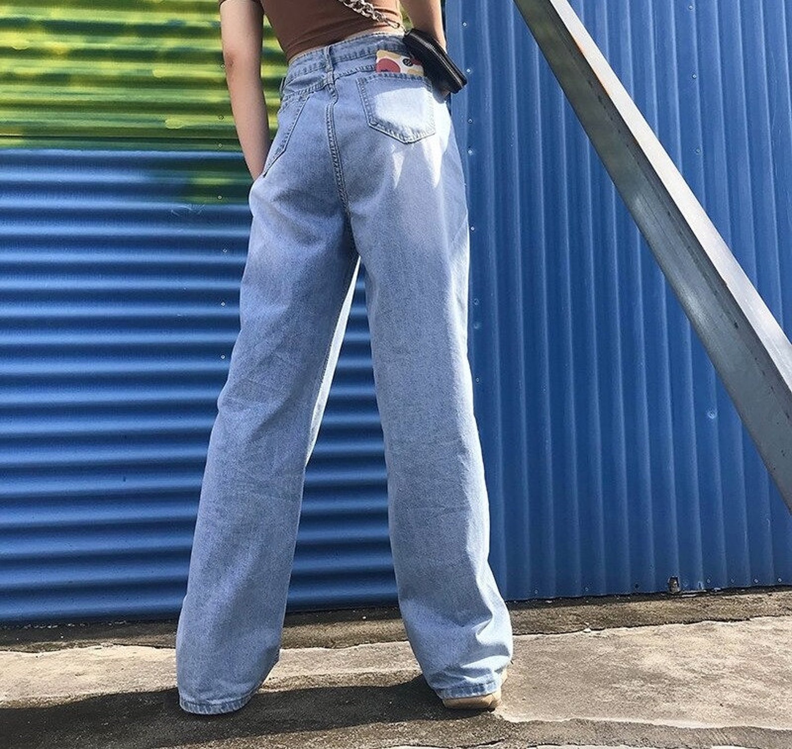 Patchwork Jeans Vintage Pant Y2K Baggy Pant Cargo Pant Woman | Etsy