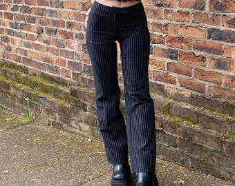 black striped pants