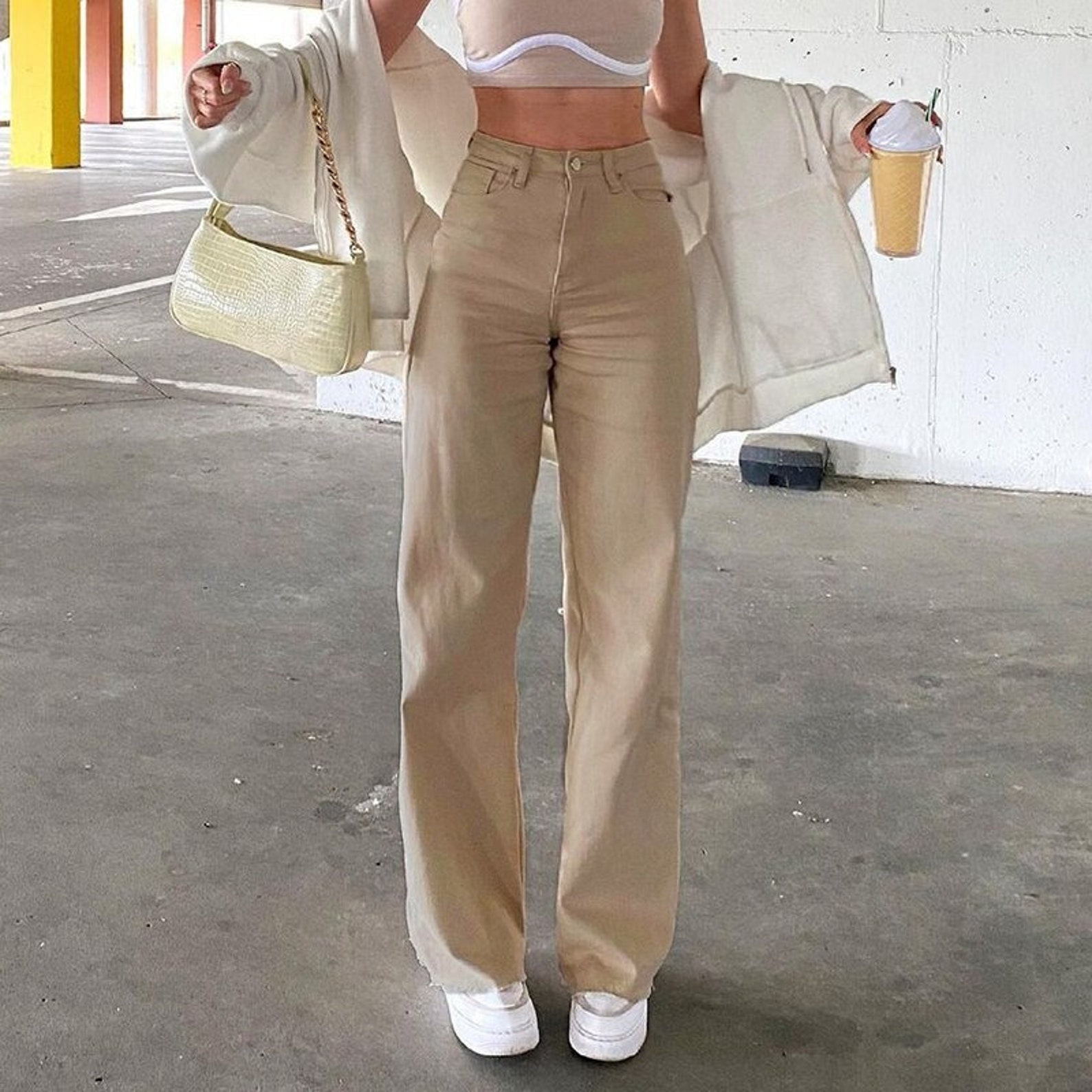 Khaki Cargo Pant Casual Vintage Pant Y2K Baggy Pants | Etsy