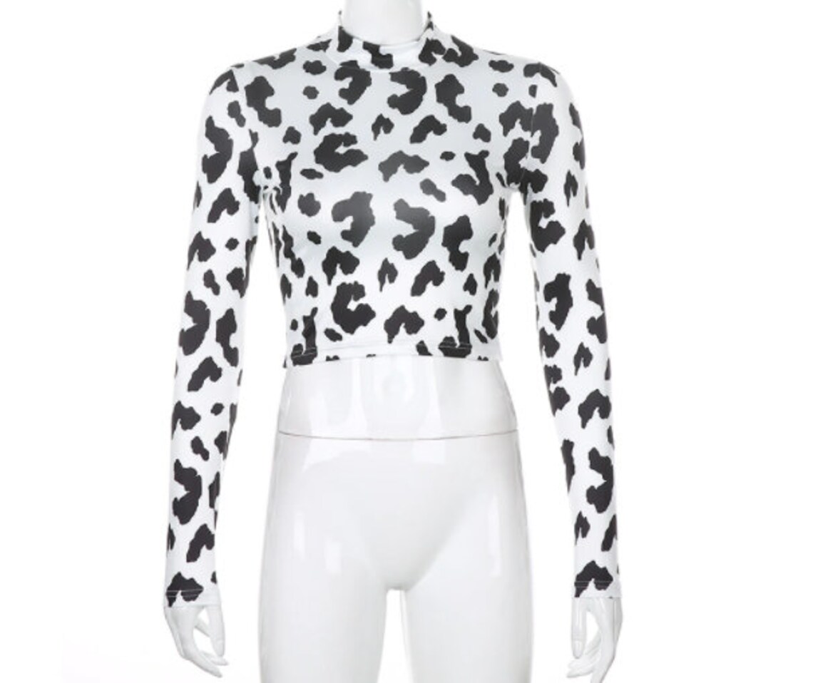 cow print shirts womens