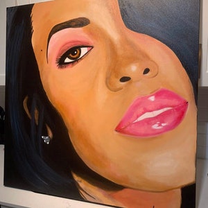 Aaliyah Portrait Painting &quot; Baby girl&quot;