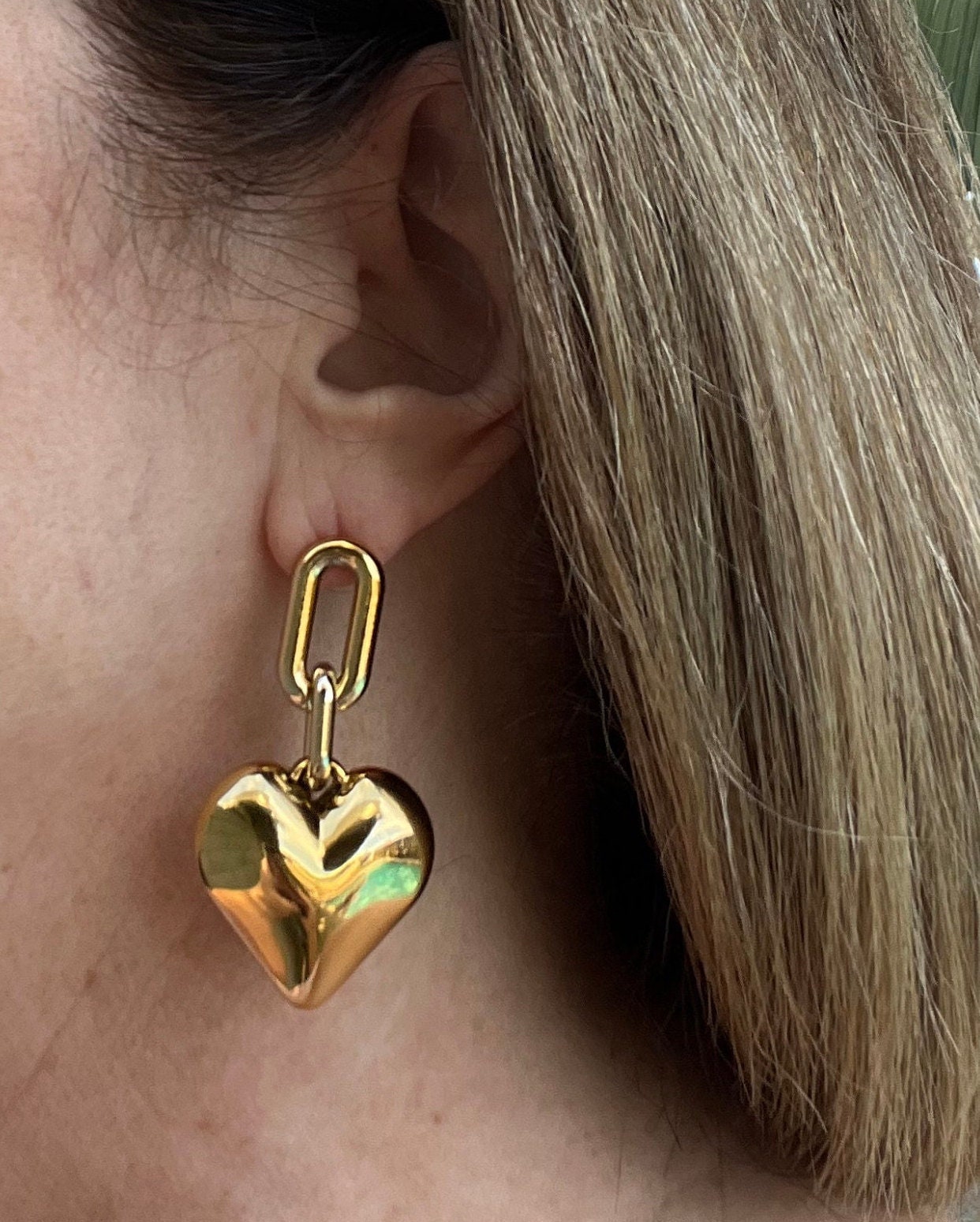 Puffy Heart Earrings - Etsy