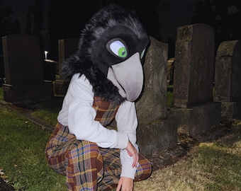 Raven Fursuit Head