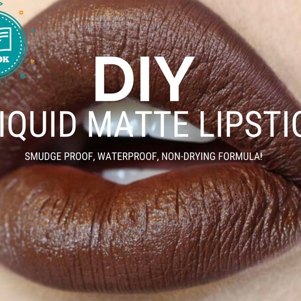 DIY Flüssige Matte Lippenstift Formel | Wischfest & Wasserfest | PDF-Datei