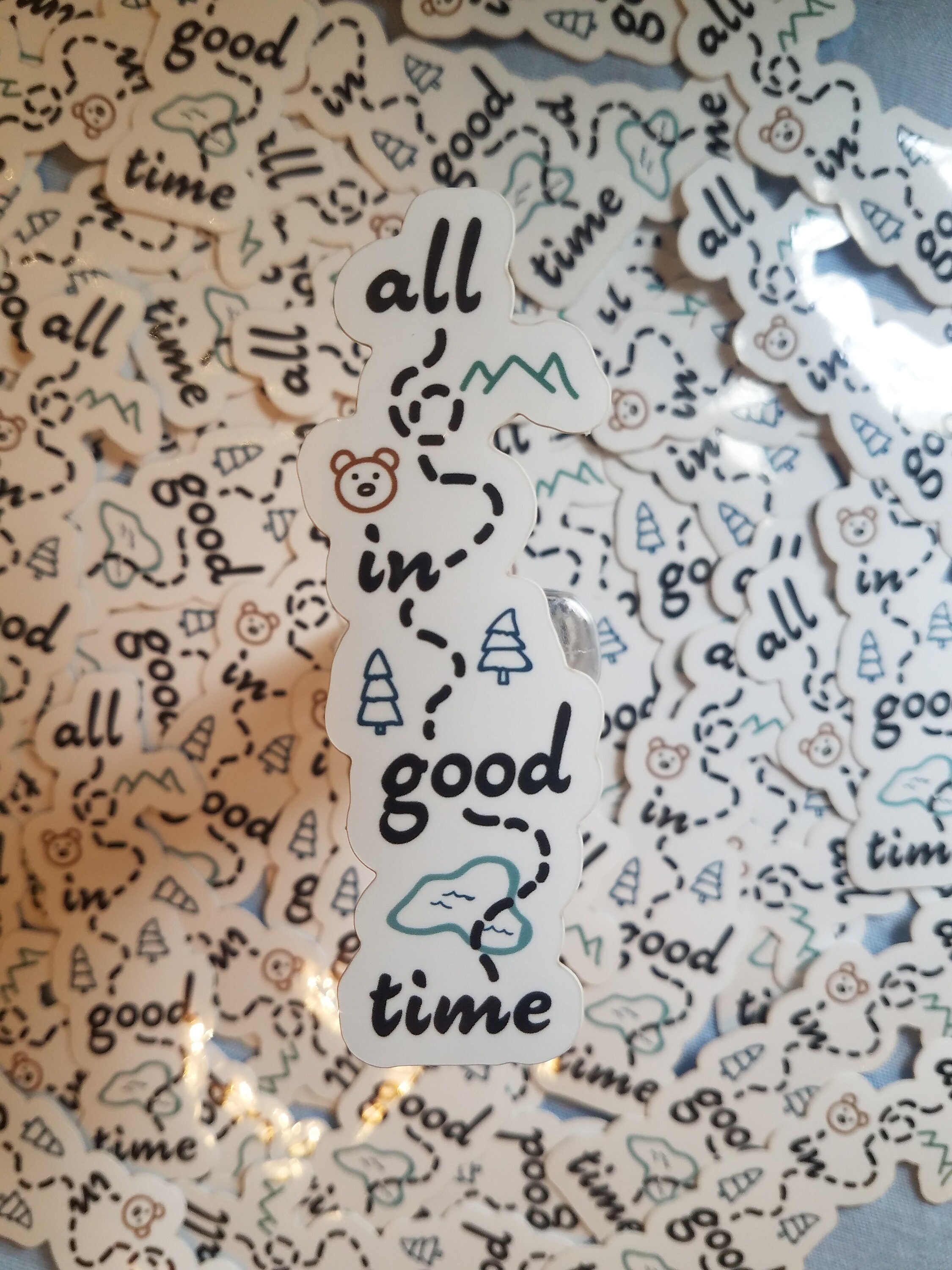 All in Good Time, Waterproof Sticker, Map, Life is a Journey ...