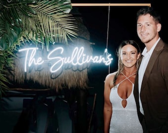 Custom LED Neon Sign – Wedding Backdrop, Home Decor, Personalized Name Light