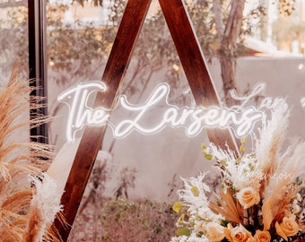 Custom LED Neon Sign, Personalized Wedding Name Light, Home Decor Backdrop