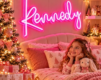 Personalized Kids Name Neon Sign, Custom LED Name Light for Christmas Gift, Kids Room Decor, Gift for Son or Daughter, Nursery Wall Decor