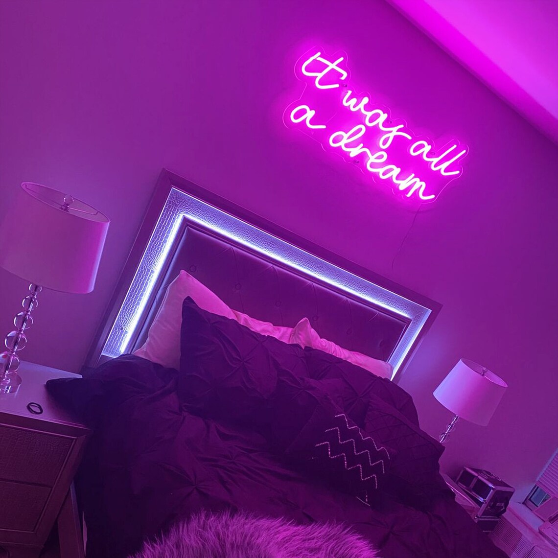 It Was All A Dream Neon Sign Led Light Custom Neon Sign Etsy It was all a dream neon sign led light custom neon sign etsy