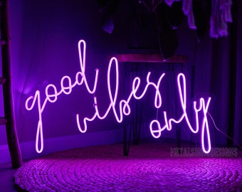 GOOD VIBES ONLY Neon Sign Led Light, Custom Neon Sign, Decoration Hand Crafted Wall Hangings Wall Decor, Housewarming Gift, Birthday Gift