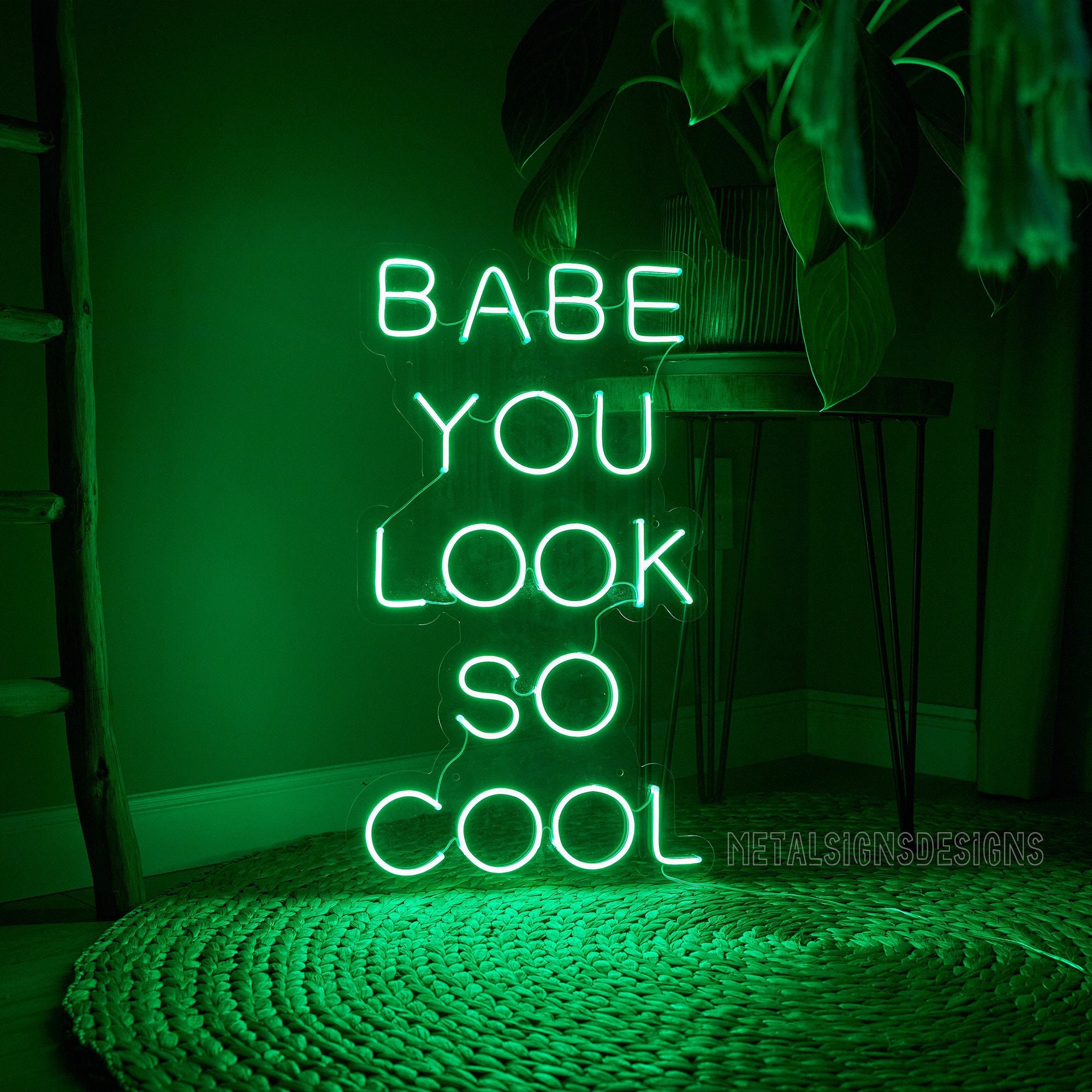 Babe You Look so Cool Neon Sign Led Light Custom Neon Sign - Etsy UK