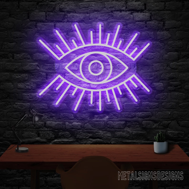 EYE Neon Sign Led Light Home Decor Custom Neon Sign Etsy